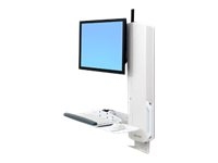 Ergotron 61-081-062 Ergotron StyleView - Kit de montaje (inclinación vertical) - para pantalla LCD / equipo PC - sistema de pie-sentado - blanco - tamaño de pantalla: hasta 24 pulgadas - se puede instalar en la pared