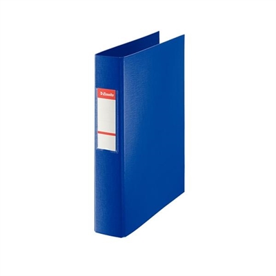 Esselte 13306 Carpeta De Anillas Tama?O Folio Fabricada En Carton Forrado De Polipropileno Color Azul. Tiene 2 Anillas Mixtas De ? 40 Mm. Con Tarjetero Soldado En El Lomo Y Tarjeta Extraible.