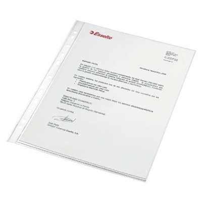Esselte 46101 Funda Multitaladro Esselte Folio Polipropileno 120 Mc Cristal Caja De 100 Unidades - Tipología: Sobre De Seguridad; Color Principal: Transparente; Material: Polietileno; Cantidad Por Paquete: 1; Ideal Para: Envíos; Formato Interno: 215X155x43 Mm