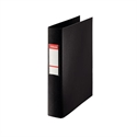 Esselte 12309 - Carpeta De Anillas Tama?O Folio Fabricada En Carton Forrado De Polipropileno Color Negro. 