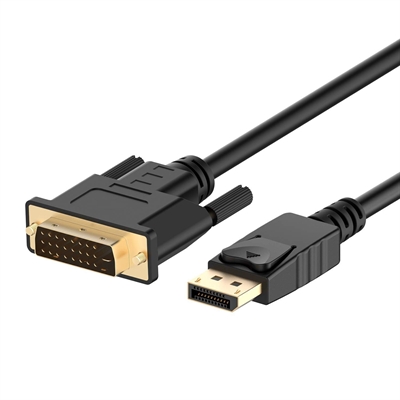 Ewent EC1441 Este cable digital Ewent EC1441 HD convierte las señales DisplayPort en señales DVI-D y es ideal para conectar dispositivos DisplayPort a su televisor HD, proyector o monitor con interfaz DVI-D. El cable Ewent DisplayPort proporciona una interfaz el estándar de pantalla digital ideal para un máximo rendimiento de alta definición.