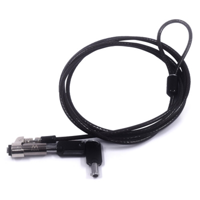 Ewent EW1239 Cable de Seguridad de Ranura Tipo Nano con llave de seguridad: Este cable ha sido creado para laptop HP con ranura NANO o cualquier otra marca que utilice este tipo de ranura de seguridad. Bloquea tu portátil HP con este cable de seguridad para evitar robos. Mantén tu portátil seguro en lugares públicos como la oficina, biblioteca o una cafetería sin miedo a robos con ranuras de seguridad tipo NANO de medida 2.5x6mm. Proporciona una seguridad excepcional a tu equipo informático sin comprometer la comodidad, ofreciendo una solución fiable y versátil que mantendrá tus dispositivos protegidos en entornos públicos y profesionales.RESISTENCIA Y SEGURIDAD: Este cable de acero de 1.8 metros de longitud y alta resistencia está construido con un diámetro de 4''5 mm, garantizando de esta forma la mayor resistencia a intentos de robo o manipulación no autorizada.Su sistema de bloqueo mediante cerradura de seuridad, proporciona un alto nivel de seguridad junto con la alta resistencia del cable de acero.COMPATIBILIDAD: Este cable de seguridad es compatible con dispositivos que cuenten con ranuras de seguridad tipo Kensington, haciéndolo perfecto para portátiles, monitores, televisiones y otros dispositivos valiosos que requieran protección. Este cable de seguridad no es válido para ranurad WEDGE, para ello deberá utilizar nuestro cable de seguridad Ewent EW1243.DISEÑO Y MATERIAL DE ALTA GAMA: Los candados de seguridad Ewent están fabricados con materiales de primera calidad; el cable de acero galvanizado está totalmente revestido con vinilo, lo que garantiza su durabilidad a largo plazo. El elegante color gris oscuro/negro, complementa la estética de los dispositivos y se integra de manera discreta en diversos entornos, manteniendo la profesionalidad en cualquier contexto.USO FÁCIL Y UNIVERSAL: El cable de seguridad se puede instalar y manipular sin ser necesario disponer de habilidades técnicas o conocimientos avanzados. Su diseño es totalmente compatible con todos aquellos dispositivos electrónicos o no electronicos que tengan este tipo de ranura de seguridad NANO. Ideal para su uso con diferentes marcas y modelos de laptops, monitores, televisores, proyectores, etc; el cable supone una solución práctica y flexible para cualquier tipo de usuario.