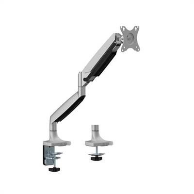 Ewent EW1527 Descubre la solución definitiva para tus necesidades de configuración de monitor con nuestro brazo para monitor individual premium. Diseñado para soportar monitores estándar y ultra anchos de hasta 45 pulgadas y 15 kg, este brazo para monitor combina versatilidad, ajuste ergonómico y un diseño elegante y organizado.Capacidad de Montaje VersátilEl brazo para monitor incluye una abrazadera VESA de liberación rápida que soporta patrones de montaje de 75x75 mm y 100x100 mm para una compatibilidad fácil. Se fija a escritorios de hasta 80 mm de grosor con una abrazadera en C resistente e incluye un montaje de goma para mayor flexibilidad.Ajuste ErgonómicoEquipado con un brazo asistido por resorte mecánico, el brazo para monitor contrarresta perfectamente el peso de su monitor, permitiendo ajustes de altura sin esfuerzo. Ideal tanto para configuraciones de juego como profesionales, reposiciona fácilmente pantallas grandes con solo un toque, mejorando tanto la experiencia de juego como de trabajo.Movimiento FlexibleLa estructura de la cabeza inclinable ofrece ajustes suaves con un rango de inclinación de +90° a -90°. Proporciona un giro de 180° y una rotación de 360° para la máxima flexibilidad, junto con 536 mm de ajuste de altura suave utilizando el levantamiento de resorte mecánico.Diseño Limpio y OrganizadoLas cubiertas de gestión de cables integradas mantienen los cables ordenadamente fuera del camino, manteniendo una apariencia ordenada y profesional.Instalación FácilLa placa VESA desmontable simplifica el proceso de montaje de su monitor. Todo el hardware necesario y las instrucciones detalladas están incluidas para un montaje sencillo.Mejora tu espacio de trabajo con nuestro brazo para monitor individual, la combinación perfecta de construcción robusta, ajuste fácil y diseño limpio. Ya sea para uso en juegos o profesional, este brazo para monitor asegura una configuración ergonómica, ordenada y flexible, mejorando tu experiencia en general.BRAZO PARA MONITOR INDIVIDUAL PARA MONITORES ESTÁNDAR Y ULTRA ANCHOS DE HASTA 45” Y 15 KG DE PESO. LA ABRAZADERA VESA DE LIBERACIÓN RÁPIDA INCLUYE CAPACIDADES DE MONTAJE DE 75X75 MM Y 100X100 MM, Y EL SOPORTE SE FIJA A ESCRITORIOS DE HASTA 80 MM DE GROSOR CON LA ABRAZADERA EN C RESISTENTE Y EL MONTAJE DE GOMA INCLUIDO|EL BRAZO ASISTIDO POR RESORTE MECÁNICO PREMIUM CONTRARRESTA PERFECTAMENTE EL PESO DE SU MONITOR PARA AJUSTES ERGONÓMICOS ÓPTIMOS EN ALTURA. IDEAL PARA CONFIGURACIONES DE JUEGOS, ESTE SOPORTE PESADO REPOSICIONA FÁCILMENTE PANTALLAS GRANDES CON SOLO UN TOQUE|LA ESTRUCTURA DE LA CABEZA INCLINABLE OPTIMIZADA PROPORCIONA AJUSTES SUAVES CON UNA INCLINACIÓN DE +90° A -90°, UN GIRO DE 180°, UNA ROTACIÓN DE 360° Y 536 MM DE AJUSTE DE ALTURA SUAVE CON EL LEVANTAMIENTO DE RESORTE MECÁNICO. LAS CUBIERTAS DE GESTIÓN DE CABLES MANTIENEN LOS CABLES ORDENADAMENTE FUERA DEL CAMINO DURANTE LAS TRANSICIONES Y CREAN UNA APARIENCIA LIMPIA Y ORGANIZADA|MONTAR SU MONITOR ES UN PROCESO SENCILLO CON LA PLACA VESA DESMONTABLE, Y PROPORCIONAMOS TODO EL HARDWARE E INSTRUCCIONES PARA UN MONTAJE FÁCILMONTAJECapacidad máxima de peso: 20 kgTamaño máximo de pantalla: 124,5 cm (49'')Tipo de montaje: EscritorioTamaño mínimo de pantalla: 43,2 cm (17'')Compatibilidad con interfaz de montaje (min): 75 x 75 mmCompatibilidad con interfaz de montaje (max): 100 x 100 mmNúmero de pantallas soportadas: 1Montaje: Abrazadera/AtornilladoIdóneo para TV: SiInterfaz de panel de montaje: 75 x 75,100 x 100 mmBrazo con capacidad de extensión (máx.): 54,5 cmEspesor del escritorio (min): 1 cmEspesor del escritorio (max): 8 cmGrosor de mesa para montaje con abrazadera (máx.): 8 cmERGONOMÍAAjustes de altura: SiTipo de ajuste de altura: ManualRango de ajustes de altura: 0 - 545 mmÁngulo de inclinación: 50 - -20°Giratorio: SiÁngulo de giro (alcance): 90 - -90°Ángulo de rotación: 360°Número de puntos pivote: 3Gestión de cables: SiRotar: SiAjuste de la inclinación: SiDISEÑOColor del producto: PlataMaterial de la carcasa: Aluminio, Plástico, AceroOrientación: Paisaje/RetratoInstalación simplificada: SiPESO Y DIMENSIONESAncho: 134 mmProfundidad: 663 mmAltura: 625 mmTipo de embalaje: CajaCONTENIDO DEL EMBALAJEAbrazadera incluida: SiKit de montaje: SiManual de usuario: SiEMPAQUETADOCantidad por paquete: 1 pieza(s)