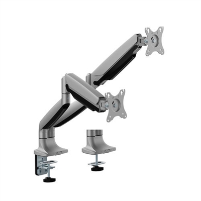 Ewent EW1528 Mejora Tu Estación de TrabajoMejora tu estación de trabajo con nuestro robusto soporte de escritorio para doble monitor, diseñado para acomodar monitores planos, curvos y ultra-ancho de hasta 45 pulgadas y 15 kg. Este soporte para doble monitor combina versatilidad, ajuste ergonómico y un diseño elegante y organizado, lo que lo hace perfecto para cualquier configuración profesional o de juego.Capacidad de Montaje VersátilNuestro soporte para doble monitor está diseñado para soportar monitores estándar y ultra-ancho de hasta 35 pulgadas y 15 kg. El soporte VESA de liberación rápida soporta patrones de montaje de 75x75 mm y 100x100 mm para una fácil compatibilidad. Se fija a escritorios de hasta 80 mm de grosor con una abrazadera en C resistente e incluye un soporte de ojal para mayor flexibilidad.Ajuste ErgonómicoEquipado con brazos asistidos por resorte mecánico de alta calidad, este soporte para doble monitor contrarresta perfectamente el peso de tus monitores, permitiendo ajustes de altura sin esfuerzo. Ya sea que estés configurando para jugar o para trabajar, este soporte robusto reposiciona fácilmente las pantallas grandes con un simple toque, mejorando tanto las experiencias de juego como de trabajo.Movimiento FlexibleLa estructura de cabeza inclinable optimizada ofrece ajustes suaves con un rango de inclinación de +90° a -90°, una rotación de 180° y una rotación de 360°. Con 536 mm de ajuste en altura con el elevador de resorte mecánico, este soporte para doble monitor ofrece la máxima flexibilidad para adaptarse a tus preferencias de visualización.Diseño Limpio y OrganizadoLas cubiertas de gestión de cables integradas mantienen los cables ordenados, manteniendo una apariencia limpia y profesional. Di adiós al desorden y disfruta de una estación de trabajo más organizada.Instalación FácilMontar tus monitores es un proceso simple con las placas VESA desmontables. Proporcionamos todo el hardware necesario e instrucciones detalladas para un montaje sencillo, asegurando una instalación sin problemas.Mejora Tu Estación de TrabajoEl soporte pesado de escritorio para doble monitor es la combinación perfecta de construcción robusta, fácil ajuste y diseño limpio. Ya sea para jugar o para uso profesional, este soporte para doble monitor asegura una configuración ergonómica, organizada y flexible, mejorando tu experiencia en general.SOPORTE PARA DOBLE MONITOR PARA MONITORES ESTÁNDAR Y ULTRA-ANCHO DE HASTA 35'' DE TAMAÑO Y 15 KG DE PESO. EL SOPORTE VESA DE LIBERACIÓN RÁPIDA ES COMPATIBLE CON LOS PATRONES DE MONTAJE DE 75X75 MM Y 100X100 MM, Y EL SOPORTE SE FIJA A ESCRITORIOS DE HASTA 80 MM DE GROSOR CON LA ABRAZADERA EN C RESISTENTE INCLUIDA Y CON EL SOPORTE DE OJAL PARA MAYOR FLEXIBILIDAD|EL BRAZO ASISTIDO POR RESORTE MECÁNICO DE ALTA CALIDAD CONTRARRESTA PERFECTAMENTE EL PESO DEL MONITOR PARA UN AJUSTE ERGONÓMICO ÓPTIMO EN ALTURA. IDEAL PARA CONFIGURACIONES DE JUEGOS, ESTE SOPORTE ROBUSTO REPOSICIONA FÁCILMENTE LAS PANTALLAS GRANDES CON UN SIMPLE TOQUE|LA ESTRUCTURA DE CABEZA INCLINABLE OPTIMIZADA PROPORCIONA AJUSTES SUAVES CON UNA INCLINACIÓN DE +90° A -90°, UNA ROTACIÓN DE 180° Y UNA ROTACIÓN DE 360°, ADEMÁS DE 536 MM DE AJUSTE SUAVE EN ALTURA CON EL ELEVADOR DE RESORTE MECÁNICO. LAS CUBIERTAS DE GESTIÓN DE CABLES MANTIENEN LOS CABLES ORDENADOS DURANTE LAS TRANSICIONES, CREANDO UNA APARIENCIA LIMPIA Y ORGANIZADA|MONTAR TUS MONITORES ES UN PROCESO SIMPLE CON LA PLACA VESA DESMONTABLE, Y PROPORCIONAMOS TODO EL HARDWARE Y LAS INSTRUCCIONES PARA UN FÁCIL MONTAJEMONTAJECapacidad máxima de peso: 20 kgTamaño máximo de pantalla: 88,9 cm (35'')Tipo de montaje: EscritorioTamaño mínimo de pantalla: 43,2 cm (17'')Compatibilidad con interfaz de montaje (min): 75 x 75 mmCompatibilidad con interfaz de montaje (max): 100 x 100 mmNúmero de pantallas soportadas: 2Montaje: Abrazadera/AtornilladoIdóneo para TV: SiInterfaz de panel de montaje: 75 x 75,100 x 100 mmBrazo con capacidad de extensión (máx.): 53,6 cmEspesor del escritorio (min): 1 cmEspesor del escritorio (max): 8 cmGrosor de mesa para montaje con abrazadera (máx.): 8 cmERGONOMÍAAjustes de altura: SiTipo de ajuste de altura: ManualRango de ajustes de altura: 0 - 536 mmÁngulo de inclinación: 90 - -90°Giratorio: SiÁngulo de giro (alcance): 90 - -90°Ángulo de rotación: 360°Número de puntos pivote: 3Gestión de cables: SiRotar: SiAjuste de la inclinación: SiDISEÑOColor del producto: PlataMaterial de la carcasa: Aluminio, Plástico, AceroOrientación: Paisaje/RetratoInstalación simplificada: SiPESO Y DIMENSIONESAncho: 1128 mmProfundidad: 663 mmAltura: 118 mmTipo de embalaje: CajaCONTENIDO DEL EMBALAJEAbrazadera incluida: SiKit de montaje: SiManual de usuario: SiEMPAQUETADOCantidad por paquete: 1 pieza(s)