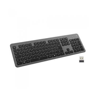 Ewent EW3296 El EW3296 es un teclado delgado y de tamaño completo con teclas silenciosas de bajo perfil y 12 teclas multimedia. Cuenta con retroiluminación con brillo ajustable. ¿Prefieres trabajar sin luz de fondo? Puedes desactivar fácilmente la iluminación.Teclado con teclas de bajo perfilEste teclado tiene un diseño delgado y cuenta con teclas silenciosas de bajo perfil, 12 teclas multimedia y bloqueo de teclas de Windows. Las teclas multimedia te permiten acceder a funciones útiles, como el control de volumen o la apertura rápida del correo electrónico.Teclado silenciosoEn comparación con otros teclados, este modelo ofrece pulsaciones silenciosas que reducen el ruido excesivo al escribir, lo que lo hace ideal para su uso en oficinas.RetroiluminaciónEl EW3297 está equipado con una luz de fondo ajustable mediante teclas dedicadas. La iluminación facilita la visibilidad en entornos oscuros. Si prefieres trabajar sin luz de fondo, puedes desactivarla fácilmente.Teclado inalámbrico y Bluetooth multidispositivoEl teclado inalámbrico Ewent EW3296 incorpora tecnología Bluetooth y conexión inalámbrica 2.4G, permitiendo conectar hasta tres dispositivos simultáneamente y cambiar entre ellos con un botón dedicado. Es compatible con PCs con Windows, portátiles y dispositivos Android.Diseño de tamaño completoFabricado en policarbonato de alta densidad, el Ewent EW3296 ofrece mayor durabilidad. Su diseño de tamaño completo proporciona un amplio espacio para los dedos, facilitando una experiencia de escritura más cómoda.ESPECIFCIACIONES: -Tipo de conexiones: Bluetooth1 5.0, Bluetooth2 5.0, Wireless 2.4GHz -Teclado: 104 teclas de bajo perfil, 12 teclas multimedia -LEDs de estado: Bloq Num, Indicador de modo, Bloq Mayús y estado de baja potencia estado de la batería, conexión 2.4GHz, conexión BT1, conexión BT2, encendido/apagado -Distancia de control: 10 m -Batería: Batería de litio recargable de 300mAh -Compatibilidad del sistema: Windows XP, 7, 8.1, 10, 11 Android -Peso: 390g -Dimensiones (An x Al x Pr): 432x122x22mm