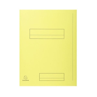 Exacompta 335005E Subcarpeta Con 2 Solapas Fabricadas En Cartulina Color Amarillo Canario Y Con Gramaje De 210 G. El Pack Contiene 50 Subcarpeta Con Medidas De 240 X 320 Mm Para A4.