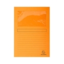 Exacompta 50254E - Subcarpeta Color Naranja Fabricada En Cartulina Reciclada Certificada Angel Azul Y Gramaje
