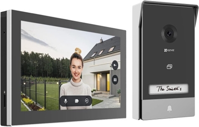 Ezviz CS-HP7-R200-1W2TFC EZVIZ HP7 2K - Videoportero Conectado con videoportero. Monitor Táctil Todo en Uno para Comunicarse y Controlar. Desbloqueo Remoto de Puerta/Portón. 2K Resolución y 162° Visión. Detección Inteligente de Movimiento Humano y Zona de Detección Personalizable. Audio Bidireccional & Soporta Wi-Fi de Doble Banda de 2.4/5 GHz.
