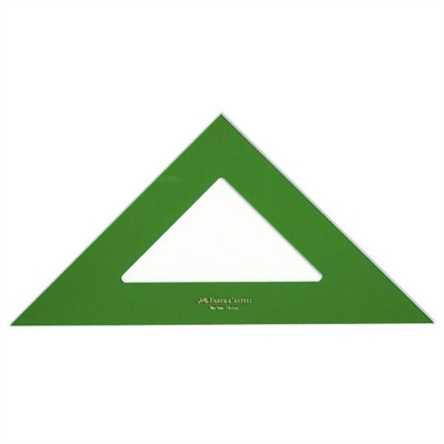 Faber-Castell 566-32 Escuadra Tecnica Sin Graduar De 32 Cm Color Verde.