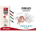 Fabriano F71321297 - Papel De Dibujo Blanco Natural De 130 G Tamaño A4. Papel De Alta Calidad Encolado En Masa 