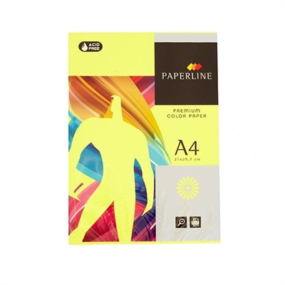 Fabrisa 15654 Pack De Papel De 75 G/Mi¿½ En Formato A4 Y Color Amarillo Fluorescente. Cada Pack Contiene 500 Hojas. Papel De Alta Calidad Con Tintado Homogi¿½Neo Ideal Para La Escuela La Oficina Y El Hogar. Aptos Para Impresoras Inkjet Laser Fotocopiadoras O Escritura Manual.