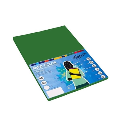 Fabrisa 16972 Pack De Papel De 80 G/Mi¿½ En Formato A4 Y Color Verde Oscuro. Cada Pack Contiene 500 Hojas. Papel De Alta Calidad Con Tintado Homogi¿½Neo Ideal Para La Escuela La Oficina Y El Hogar. Aptos Para Impresoras Inkjet Laser Fotocopiadoras O Escritura Manual.