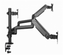 Gembird MA-DA3-01 - Soporte de mesa de monitor ajustable para 3 monitores Dos brazos giran, extienden y retrae