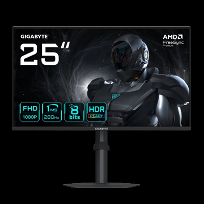Gigabyte 20VM0-G25F2BM-1EKS Con la pantalla FHD, una tasa de refresco de 200Hz y un tiempo de respuesta de 1ms, el GIGABYTE G25F2 te sumerge en los detalles del juego. Con un 120% de color sRGB, una profundidad de color de 8 bits, AMD FreeSync Premium y tecnología Eyesafe 2.0, ofrece una experiencia de visualización sin parpadeos sin forzar la vista, y ofrece una combinación atractiva de calidad y asequibilidad.