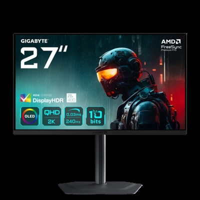 Gigabyte 20VM0-MO27Q2BA-1EKR Sumérgete en la excelencia del gaming con el monitor gaming GIGABYTE MO27Q2 y su cautivadora pantalla OLED QHD de 27 pulgadas. Sé testigo de colores vibrantes y contrastes profundos mientras la tecnología OLED da vida a cada pixel. Con una notable tasa de refresco de 240Hz y un tiempo de respuesta ultra-rápido de 0.03ms, disfruta de una fluidez en el juego sin igual. Eleva tu experiencia de juego con el GIGABYTE MO27Q2, donde la brillantez del OLED transforma cada pixel en una obra maestra vívida, creando un espectáculo visual que establece un nuevo estándar para los monitores gaming. Con un exclusivo Interruptor Táctico y cuidado OLED basado en IA, está diseñado para aquellos que exigen lo mejor y se niegan a conformarse.