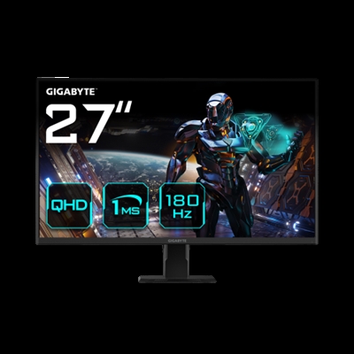 Gigabyte GS27QA EK1 El GIGABYTE GS27QA cuenta con una pantalla QHD de 27 pulgadas con una frecuencia de actualización de 180 Hz, un tiempo de respuesta de 1 ms y 100 % sRGB, lo que te ofrece una experiencia de juego fluida y una calidad de visualización detallada. Disfruta de un rendimiento exclusivo sin necesidad de extravagancias.
