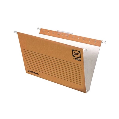 Gio 400021944 Carpeta Colgante Tama?O Folio Fabricada En Kraft Bicolor De 240 G Su Visor Es Superior Y El Lomo Es De 30 Mm. Las Varillas Son Metalicas. Visor Movil De 8 Cm. El Pack Contiene 25 Carpetas.