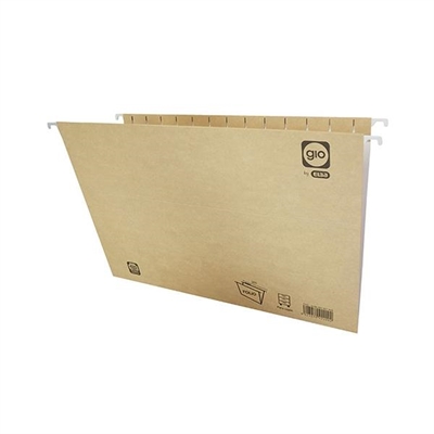 Gio 400021953 Ccarpeta Colgante Tama?O Folio Fabricada En Kraft Bicolor De 240 G Su Visor Es Superior Y El Lomo Es En CCvCC. Las Varillas Son Metalicas. Visor Movil De 8 Cm. El Pack Contiene 25 Carpetas.C