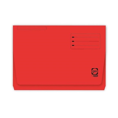 Gio 400040684 Subcarpeta Bolsa Fabricadas En Cartulina Color Rojo Y Gramaje De 320 G. El Pack Contiene 25 Subcarpetas Formato Folio.