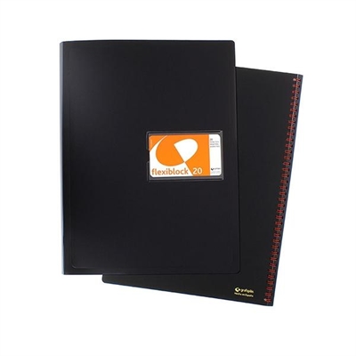 Grafoplas 39312010 Carpeta De Fundas Tama?O Folio Fabricada En Polipropileno Color Negro. Espiral Oculto Que Permite Un Giro Completo De La Carpeta. Contiene 20 Fundas De 80 Micras Transparentes.