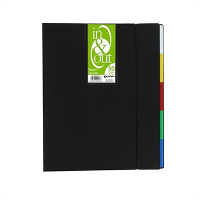 Grafoplas 39405010 Carpeta De Fundas Extraibles E Intercambiables Tama?O A4 Fabricada En Polipropileno Color Negro. Encuadernado En Espiral. Contiene 50 Fundas De 80 Micras Transparentes Con Refuerzo Lateral.