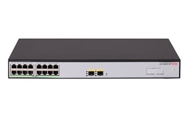 H3c 9801A682 H3C LS-1600V2-18P-GL. Tipo de interruptor: Gestionado. Puertos tipo básico de conmutación RJ-45 Ethernet: Gigabit Ethernet (10/100/1000), Cantidad de puertos básicos de conmutación RJ-45 Ethernet: 16. Tabla de direcciones MAC: 8000 entradas, Capacidad de conmutación: 36 Gbit/s. Estándares de red: IEEE 802.1D, IEEE 802.1Q, IEEE 802.1ab, IEEE 802.1p, IEEE 802.1v, IEEE 802.3ab, IEEE 802.3u, IEEE.... Montaje en rack