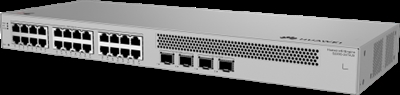 Huawei 98012504 HUAWEI eKit S220S Series S220S-24T4JX. Tipo de interruptor: Gestionado, Capa del interruptor: L2. Puertos tipo básico de conmutación RJ-45 Ethernet: Gigabit Ethernet (10/100/1000), Cantidad de puertos básicos de conmutación RJ-45 Ethernet: 24. Tabla de direcciones MAC: 16000 entradas, Capacidad de conmutación: 98 Gbit/s. Estándares de red: IEEE 802.1D, IEEE 802.1s, IEEE 802.1w. Conector eléctrico: Conector de alimentación AC-in. Montaje en rack, Factor de forma: 1U