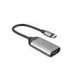 Hyper HD-H8K-GL HyperDrive - Adaptador de vídeo - 24 pin USB-C macho a HDMI hembra - plata - admite 8K60Hz, admite 4K144Hz