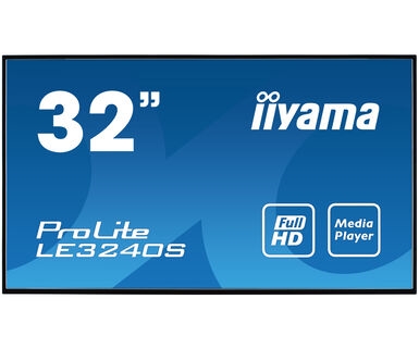 Iiyama LE3240S-B3 iiyama ProLite LE3240S-B3 - 32 Clase diagonal (31.5 visible) pantalla LCD con retroiluminación LED - señalización digital 1920 x 1080 - negro, glosario