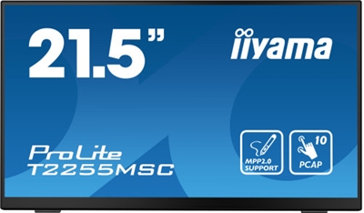 Iiyama T2255MSC-B1 El ProLite T2255MSC, con su resolución Full HD (1920x1080) y su precisa tecnología táctil PCAP de 10 puntos, ofrece una respuesta táctil perfecta y precisa. Con tecnología de pantalla LCD IPS, ofrece un rendimiento cromático excepcional y amplios ángulos de visión. Un nanorecubrimiento especial garantiza un tacto más suave y menos resistencia al deslizamiento. Hace que la pantalla sea menos estática y susceptible a la suciedad, el polvo y las huellas dactilares.El monitor es compatible con la tecnología MPP2.0 (Microsoft Pen Protocol), que se utiliza en lápices y bolígrafos digitales para su uso con dispositivos compatibles. El lápiz o stylus puede interactuar con el ProLite T2255MSC, permitiendo a los usuarios escribir, dibujar y navegar por la pantalla. Es muy preciso y admite la función de inclinación, lo que significa que los usuarios pueden ajustar el grosor y el ángulo de sus líneas inclinando el lápiz, proporcionando una experiencia de escritura y dibujo más natural e intuitiva.Su soporte flexible puede colocarse en varios ángulos para que el usuario disfrute de una experiencia cómoda y ergonómica. Una elección perfecta para una amplia gama de aplicaciones creativas.