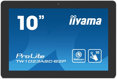 Iiyama TW1023ASC-B2P Pantalla táctil PCAP de 10.1” con 10 puntos táctiles, Android y tecnología Power over EthernetLa PC ProLite TW1023ASC-B2P con panel táctil es una opción perfecta para entornos de alto uso, como puntos de venta minoristas, puntos de venta interactivos, mostradores de información o industria hotelera. Gracias al sistema operativo Android preinstalado, es posible personalizar fácilmente el monitor instalando aplicaciones directamente en él.La tecnología power over ethernet (POE) permite proporcionar conexión de datos y alimentación mediante un solo cable, lo que simplifica las instalaciones. Este monitor puede funcionar en orientación horizontal, vertical o boca arriba. Junto con la cámara integrada, micrófono y los altavoces, ofrece posibilidades de instalación interactivas ilimitadas.
