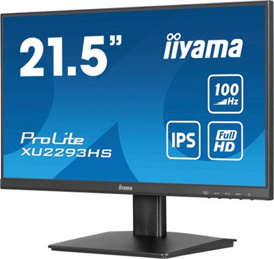 Iiyama XU2293HS-B6 iiyama ProLite XU2293HS-B6. Diagonal de la pantalla: 54,6 cm (21.5), Resolución de la pantalla: 1920 x 1080 Pixeles, Tipo HD: Full HD, Tecnología de visualización: LED, Superficie de la pantalla: Mate, Tiempo de respuesta: 1 ms, Relación de aspecto nativa: 16:9, Ángulo de visión, horizontal: 178°, Ángulo de visión, vertical: 178°. Altavoces incorporados. montaje VESA. Color del producto: Negro