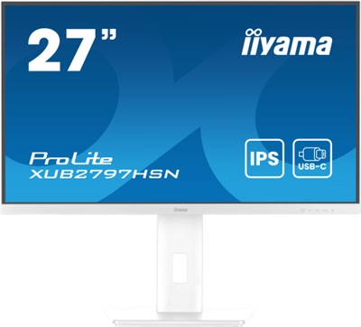 Iiyama XUB2797HSN-W2 iiyama ProLite XUB2797HSN-W2. Diagonal de la pantalla: 68,6 cm (27), Resolución de la pantalla: 1920 x 1080 Pixeles, Tipo HD: Full HD, Tecnología de visualización: LED, Superficie de la pantalla: Mate, Tiempo de respuesta: 1 ms, Relación de aspecto nativa: 16:9, Ángulo de visión, horizontal: 178°, Ángulo de visión, vertical: 178°. Altavoces incorporados. Conector USB incorporado, Versión de conector USB: 3.2 Gen 1 (3.1 Gen 1). montaje VESA, Ajustes de altura. Color del producto: Blanco