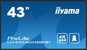 iiyama LH4365UHSB-B1 pantalla de señalización Diseño de quiosco 108 cm (42.5