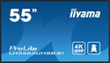 iiyama LH5565UHSB-B1 pantalla de señalización Diseño de quiosco 138,7 cm (54.6