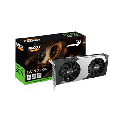Inno3d N50702-12D7X-195064N TARJETA GRÃFICA INNO3D RTX 5070 TWIN X2 OC 12GB 2FAN 3XDP 1XHDMI GDDR7 DLSS4