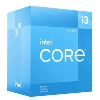 Intel BX8071512100F Intel Core i3-12100F. Familia de procesador: Intel® Core™ i3, Socket de procesador: LGA 1700, Fabricante de procesador: Intel. Canales de memoria: Doble canal, Memoria interna máxima que admite el procesador: 128 GB, Tipos de memoria que admite el procesador: DDR4-SDRAM, DDR5-SDRAM. Segmento de mercado: Escritorio, Condiciones de uso: PC/Client/Tablet, Versión de entradas de PCI Express: 4.0, 5.0. Tipo de embalaje: Caja para distribución. Tamaño del CPU: 45 x 37.5 mm