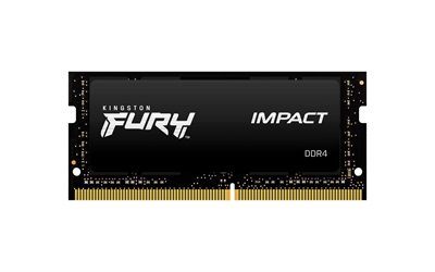 Kingston KF432S20IB/8 Kingston FURY Impact - DDR4 - módulo - 8 GB - SO-DIMM de 260 contactos - 3200 MHz / PC4-25600 - CL20 - 1.2 V - sin búfer - no ECC - negro