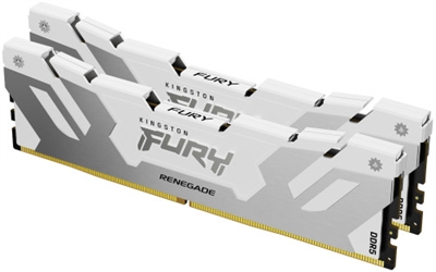 Kingston KF580C38RWK2-32 Kingston Technology FURY Renegade. Componente para: PC/servidor, Memoria interna: 32 GB, Diseño de memoria (módulos x tamaño): 2 x 16 GB, Tipo de memoria interna: DDR5, Forma de factor de memoria: 288-pin DIMM, Latencia CAS: 38