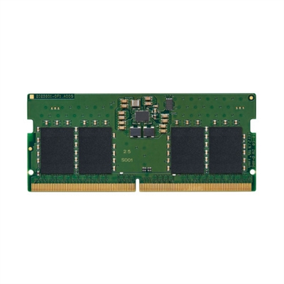 Kingston KVR56S46BS6-8 Kingston Technology ValueRAM KVR56S46BS6-8. Componente para: Portátil, Memoria interna: 8 GB, Diseño de memoria (módulos x tamaño): 1 x 8 GB, Tipo de memoria interna: DDR5, Velocidad de memoria del reloj: 5600 MHz, Forma de factor de memoria: 262-pin SO-DIMM, Latencia CAS: 46