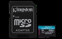 Kingston SDCG4/256GB - Para juegos para móviles, drones, cámaras deportivas y dispositivos Android™La tarjeta mic