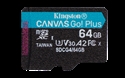 Kingston Technology 64GB microSDXC Canvas Go Plus Gen4 200R A2 U3 Paquete individual sin ADP