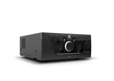 Ld-Systems LDIMA120 Amplificador mezclador de instalación 120W @ 4 Ohms / 100 V / 70 V.Entrada de línea para señal de emergencia con cierre de contacto.2 entradas de micrófono/línea con conmutador de micrófono/línea y alimentación phantom conmutable de 24 V.Función conmutable de tono de aviso en el canal 1 de micrófono/línea.2 entradas de línea con conectores RCA e interfaz Bluetooth 4.0 (suma mono).Amplificador de Clase D de 120 W con selector Lo-Z/Hi-Z y salidas de 4 ohmios/100 V/70 V.Salida auxiliar balanceada de línea con selector música/mezcla, para controlar amplificadores externos, subwoofers activos o sistemas de música en espera. 4 ajustes de prioridad que ofrecen opciones completas de integración. Modo conmutable de reposo automático para reducir el consumo eléctrico. Panel de control de diseño intuitivo con mandos táctiles capacitivos para seleccionar la fuente de música y enlazar con dispositivos Bluetooth.Fuente de alimentación universal conmutada para gran variedad de voltajes.