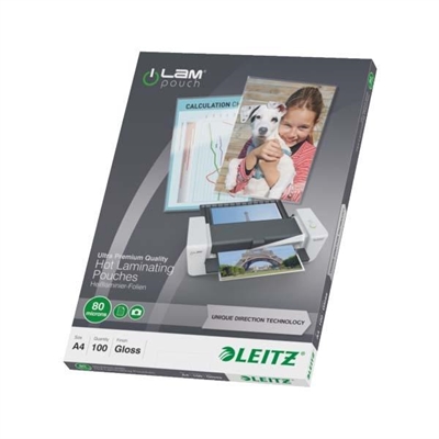 Leitz 74780000 Pack 100 Bolsas De Plastificar Leitz 80 Micras