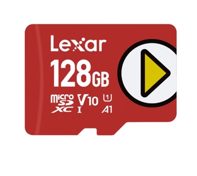 Lexar LMSPLAY128G-BNSNG LEXAR 128GB PLAY MICROSDXC™ UHS-I CARDS, UP TO 205MB/S READ, 140MB/S WRITE, C10 A2 V30 U3