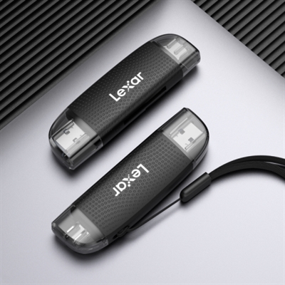Lexar LRW310X-BNBNG El lector Lexar Dual-Slot USB- A/C transfiere archivos rápidamente entre su PC y dispositivos USB-C con facilidad. Con una ranura para tarjetas SD™ y microSD™ con una velocidad de transferencia de hasta 205 MB/s, este lector puede ahorrarle tiempo a la hora de acceder a sus fotos y vídeos sobre la marcha.