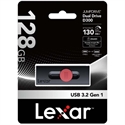 Lexar LJDD300128G-BNBNG - LEXAR 128GB DUAL TYPE-C AND TYPE-A USB 3.2 FLASH DRIVE, UP TO 130MB/S READ
