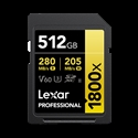 Lexar LSD1800512G-BNNNG - Lexar Professional 1800x. Capacidad: 512 GB, Tipo de tarjeta flash: SDXC, Clase de memoria