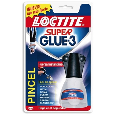 Loctite 2640969 Tubo De Pegamento A Base De Cianocrilato Con Pincel Que Permite Aplicar El Producto De Modo Limpio Y Seguro. Forma Uniones Fuertes En Una Gama Muy Variada De Materiales Que Pueden Ser Tanto Porosos Como No Porosos. Alto Rendimiento. Envase 5 G.