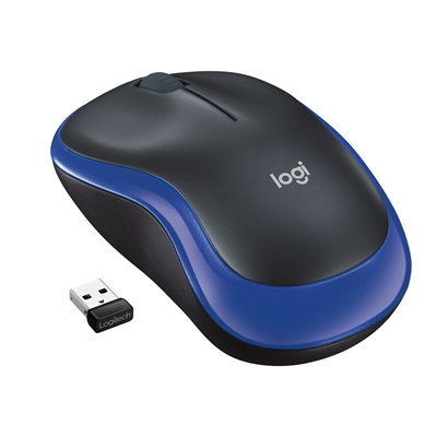 Logitech 910-002239 Logitech M185 - Ratón - óptico - inalámbrico - 2.4 GHz - receptor inalámbrico USB - azul